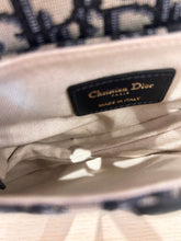 Christian Dior Bag, Navy Oblique Canvas Mini Saddle Bag