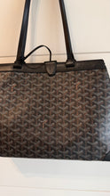 Goyard Bag, Black Goyardine Canvas Bellechasse PM Tote