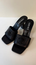 Versace Shoes, Black Medusa Leather Sandals (size 36.5)