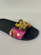 Versace Shoes, Pink & Gold Medusa Slides (size 36.5)