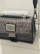 Dolce & Gabbana Bag, Grey & Black Jacquard Messenger Bag