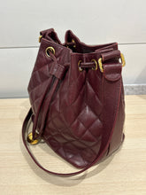 Chanel Bag, Burgundy Caviar Leather Drawstring Bucket Bag