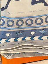 Hermès Blue Silk Tea for Two Scarf 90