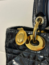 Christian Dior Bag, Black Patent Cannage Medium ‘Lady Dior’ Bag