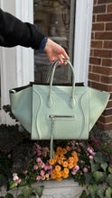 Celine Bag, Sage Pebbled Leather Medium Phantom Luggage Tote Bag