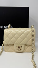 Chanel Bag, 2026 Cream Lambskin Quilted Leather Mini Square Flap Bag