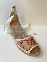 Gucci Shoes, GG Raffia Espadrille Wedges (size 39.5)
