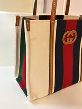 Gucci Bag, Canvas Calfskin Web Small Interlocking G Tote Bag