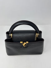 Louis Vuitton Bag, Black Taurillon Leather Capucines BB