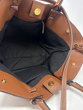 DeMellier Bag, Tan Midi New York Leather Tote Bag