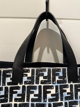 Fendi Bag, Blue & White FF Glazed Canvas Shopper Tote