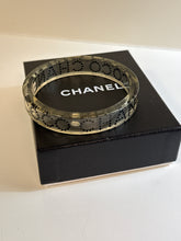 Chanel Clear Resin Logo Bangle Bracelet
