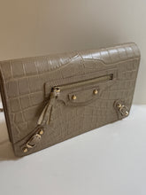 Balenciaga Bag, Croc-Embossed Calfskin Leather Neo Classic Chain Wallet