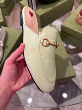 Gucci Shoes, Pistachio Green Leather Princeton Mules (size 38)