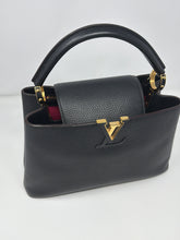 Louis Vuitton Bag, Black Taurillon Leather Capucines MM