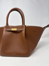 DeMellier Bag, Tan Midi New York Leather Tote Bag