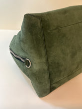 Celine Bag, Forest Green Suede Bowling Bag