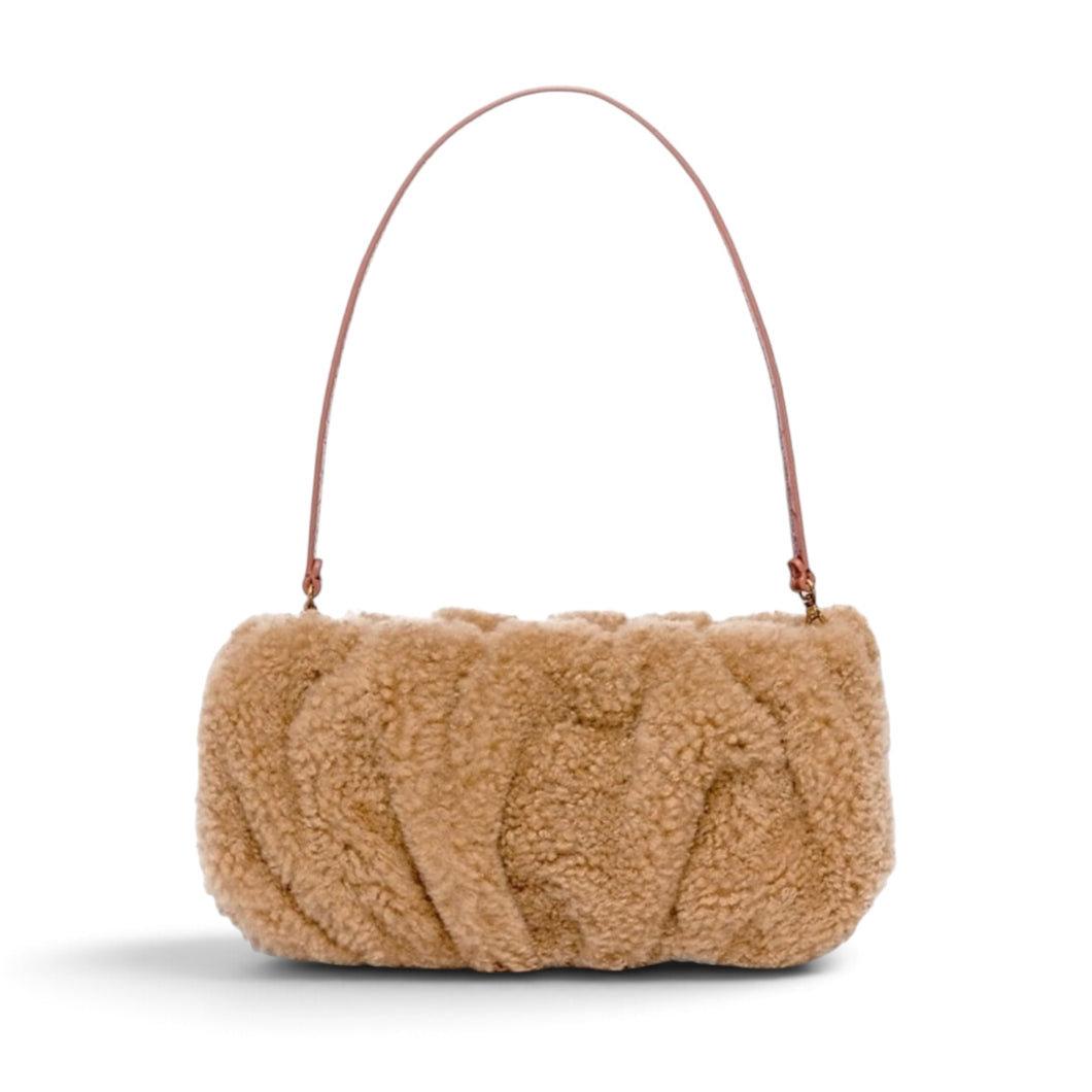 Staud Bean Shearling Shoulder Bag