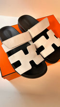 Hermes Shoes, White Calfskin Chypre Techno-Sandal (Size 36.5)