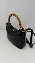 Gucci Bag, Black Leather Diana Small Bamboo Shoulder Bag