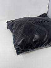 Chanel Bag, 2022 Black on Black Shiny Calfskin Quilted Chanel 22 Hobo Bag