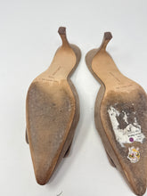 Manolo Blahnik Shoes, Sand Suede Maysale 70 Mules (size 39.5)