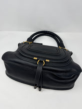 Chloé Bag, Black Smooth Leather Medium Marcie Shoulder Bag