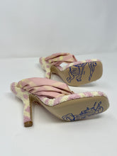 Burberry Shoes, Pink & Yellow Fabric Heeled Sandals (size 38)