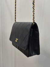 Chanel Bag, 2004 Black Glazed Calfskin Quilted Wallet on Chain