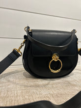 Chloé Bag, Black Calfskin & Suede Large Tess Crossbody Bag