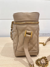 Saint Laurent Bag, Dark Beige Grain de Poudre Quilted 80's Vanity Bag