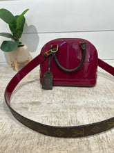 Louis Vuitton Bag, Raspberry Vernis Patent Leather Monogram Alma BB