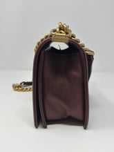 Chanel Bag, 2020 Burgundy Metallic Calfskin Quilted Medium Boy Flap Bag