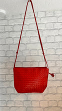 Bottega Veneta Bag, Red Nappa Intrecciato Leather Crossbody