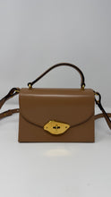 Mulberry Sable High Gloss Leather Small Lana Top Handle