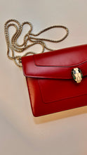 Bvlgari Bag, Ruby Red Calfskin Leather Serpenti Forever Crossbody