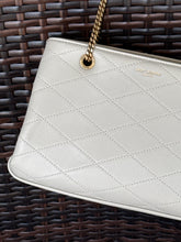 Saint Laurent Bag, Ivory Leather Melody Quilted Shoulder Bag