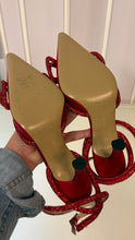 Mach & Mach Shoes, Red Double Bow Crystal-Embellished Satin Pumps (size 36.5)