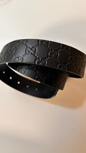 Gucci Black GG Guccissima Leather Belt (size 85)