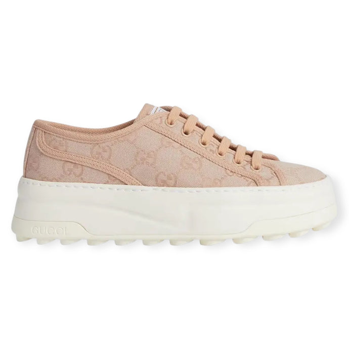 Gucci Shoes, Blush GG Monogram ‘1977 Tennis’ Platform 52mm Sneakers (size 38)