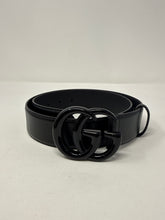 Gucci Black GG Leather Belt (size 85)