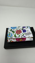 Gucci White Leather Flora-Motif Card Case