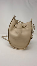 The Row Bag, Cream Pebbled Leather Drawstring Bucket Bag
