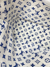 Louis Vuitton Bag, Limited Edition Blue & White Jacquard Velvet Monogram Neverfull MM