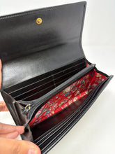 Gucci Black Calfskin Web Trapuntata GG Continental Wallet