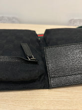 Gucci Bag, Black GG Monogram Web Double Pocket Belt Bag