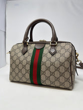 Gucci Bag, GG Supreme Monogram Web Small Ophidia Boston Bag