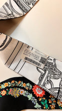 Hermès Silk ‘Brides de Gala en Fleurs’ Black Twilly