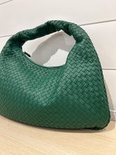 Bottega Veneta Bag, Green Nappa Intrecciato Medium Veneta Hobo