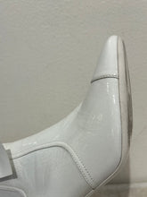 Chanel Shoes, White Patent Leather Bow Ankle Boots (size 41)